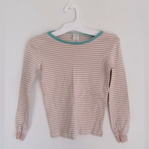 MINI BODEN Pajama SET - Soft Pink/White Stripes - Spring Easter Colors Sz 10 EUC